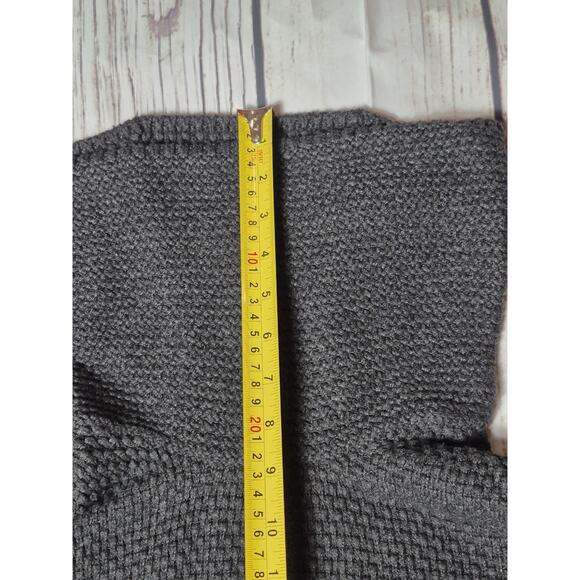 GAP Womens Dark Gray Wool Blend Chunky Knit Turtleneck Sweater Size Medium - Picture 11 of 11